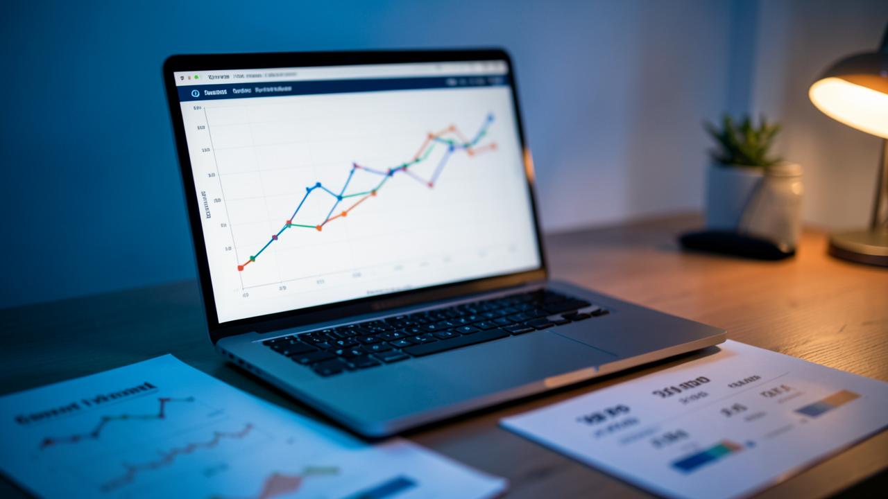 Gráficos estadísticos y visualización de datos en pantalla